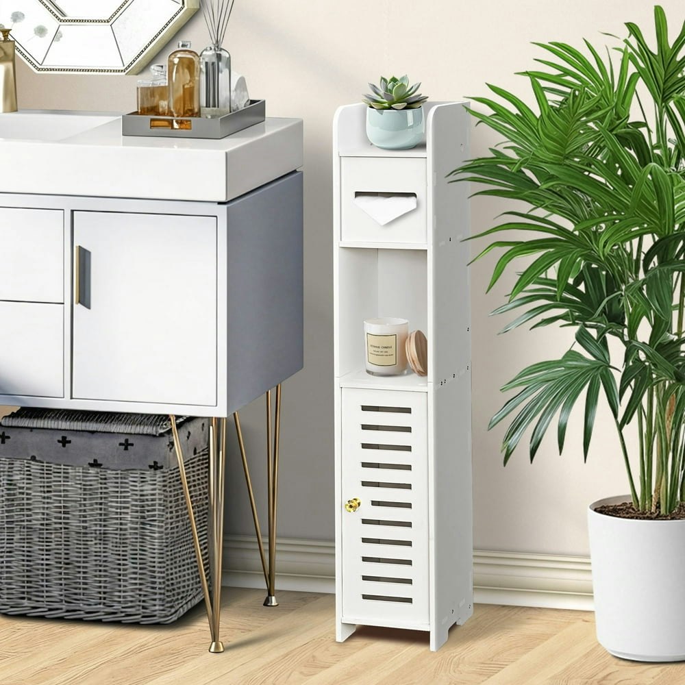 Vaparinckl Toilet Paper Holder Storage Cabinet: $19.69