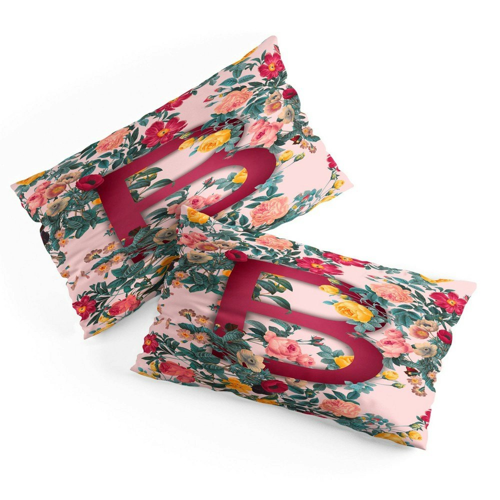 Deny Designs King Summer Botanical Monogram B Pillow Shams: $35.49
