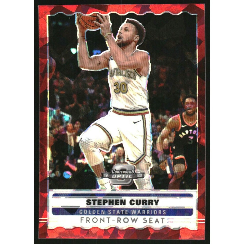 2019-20 Panini Contenders Optic Front Row Seat Stephen Curry Red Cracked Ice Card: $54 2019-20 Panini Contenders Optic Front Row Seat Stephen Curry Red Cracked Ice Card: $54