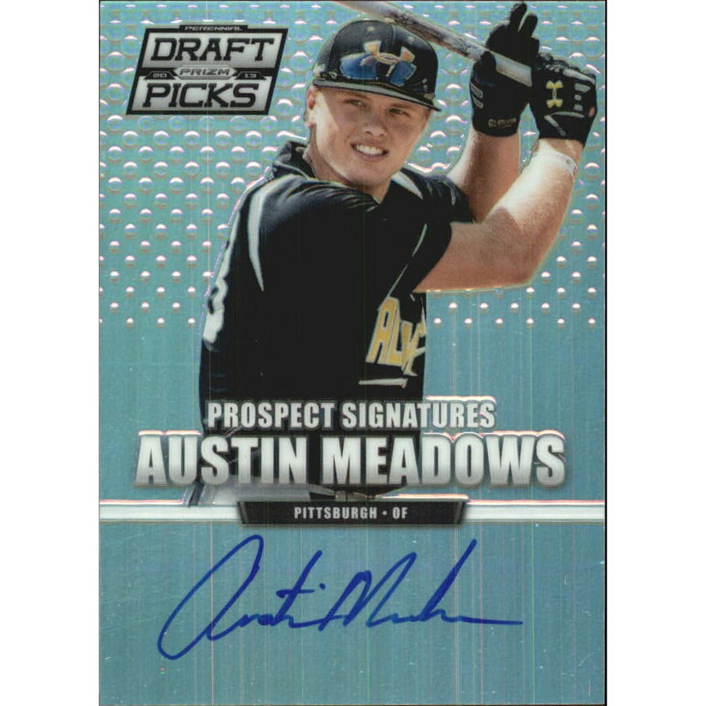 2013 Panini Prizm Perennial Draft Picks Prospect Signatures #9 Austin Meadows: $24 2013 Panini Prizm Perennial Draft Picks Prospect Signatures #9 Austin Meadows: $24