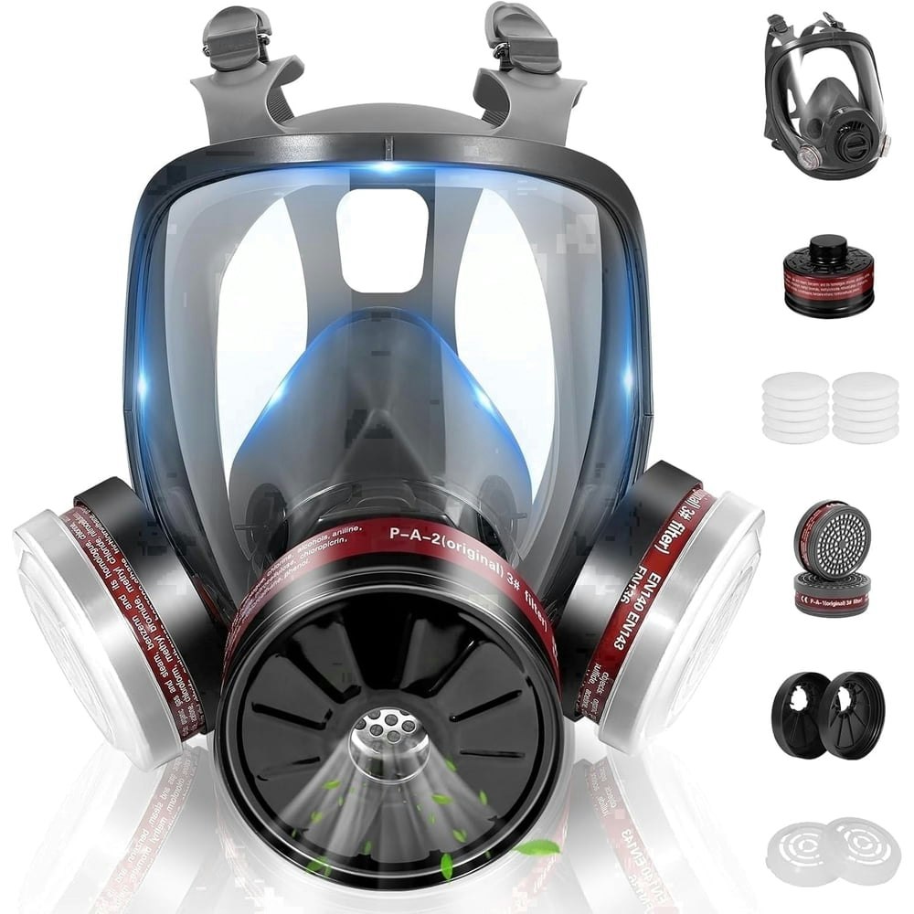 Reusable Full and Half Face Respirator Gas Mask with Filters: $22.11 Reusable Full and Half Face Respirator Gas Mask with Filters: $22.11