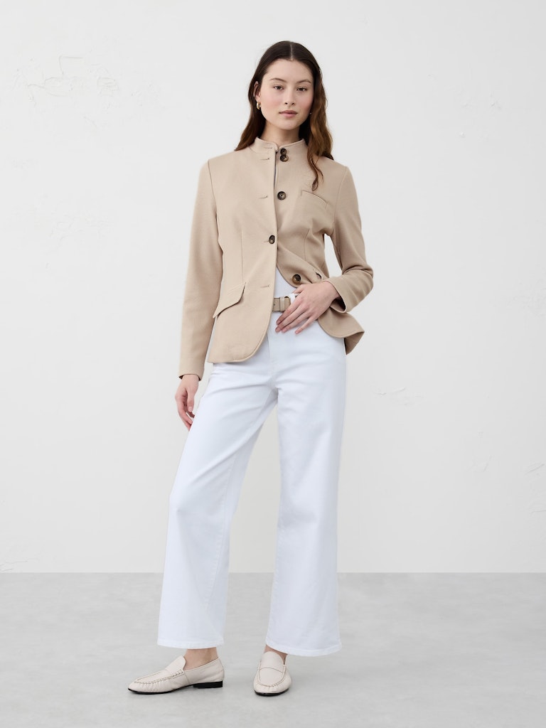 Knit Pique Blazer: $70