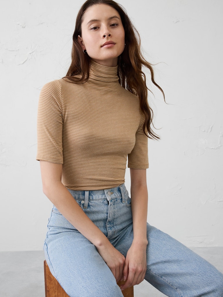 Soft Luxe Turtleneck Top: $12.97