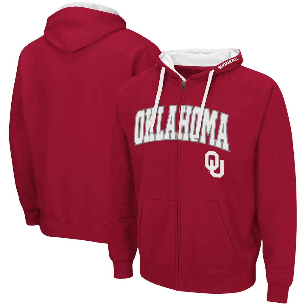 Colosseum Oklahoma Sooners Big & Tall Full-Zip Hoodie: $38.99