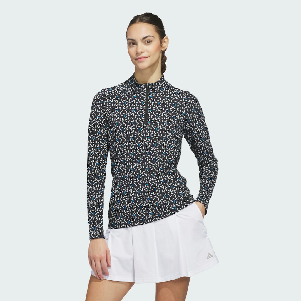 Adidas Ultimate365 Printed Quarter-Zip Mock Polo Shirt: $53 Adidas Ultimate365 Printed Quarter-Zip Mock Polo Shirt: $53