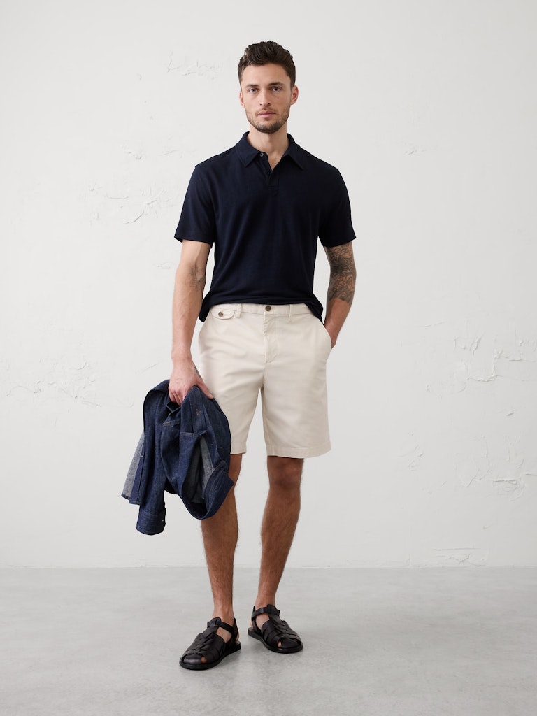 Slim-Fit Linen-Blend Polo: $20 Slim-Fit Linen-Blend Polo: $20