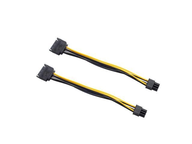 15-Pin SATA to 6-Pin PCI-Express Video Card Power Adapter Cable 2-Pack: $14.29 15-Pin SATA to 6-Pin PCI-Express Video Card Power Adapter Cable 2-Pack: $14.29