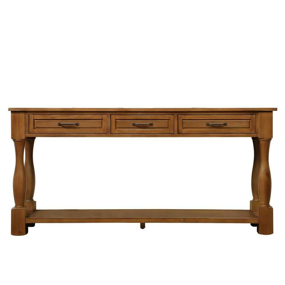 63.38-inch Linen Cabinet Console Table with 3 Drawers and Shelf: $378.65 63.38-inch Linen Cabinet Console Table with 3 Drawers and Shelf: $378.65