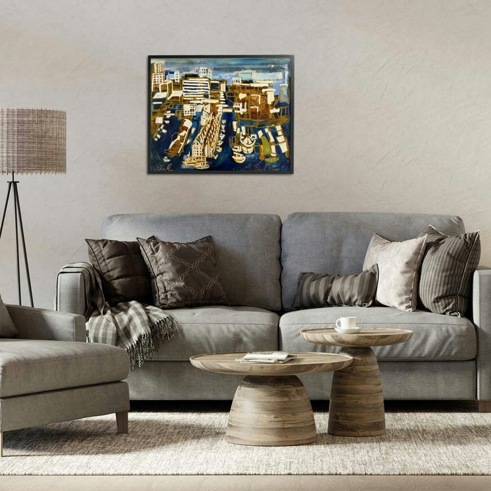 Bold Abstract Cityscape by Erin McGee Ferrell Framed Giclee Art Print 24" x 30": $77.82 Bold Abstract Cityscape by Erin McGee Ferrell Framed Giclee Art Print 24" x 30": $77.82