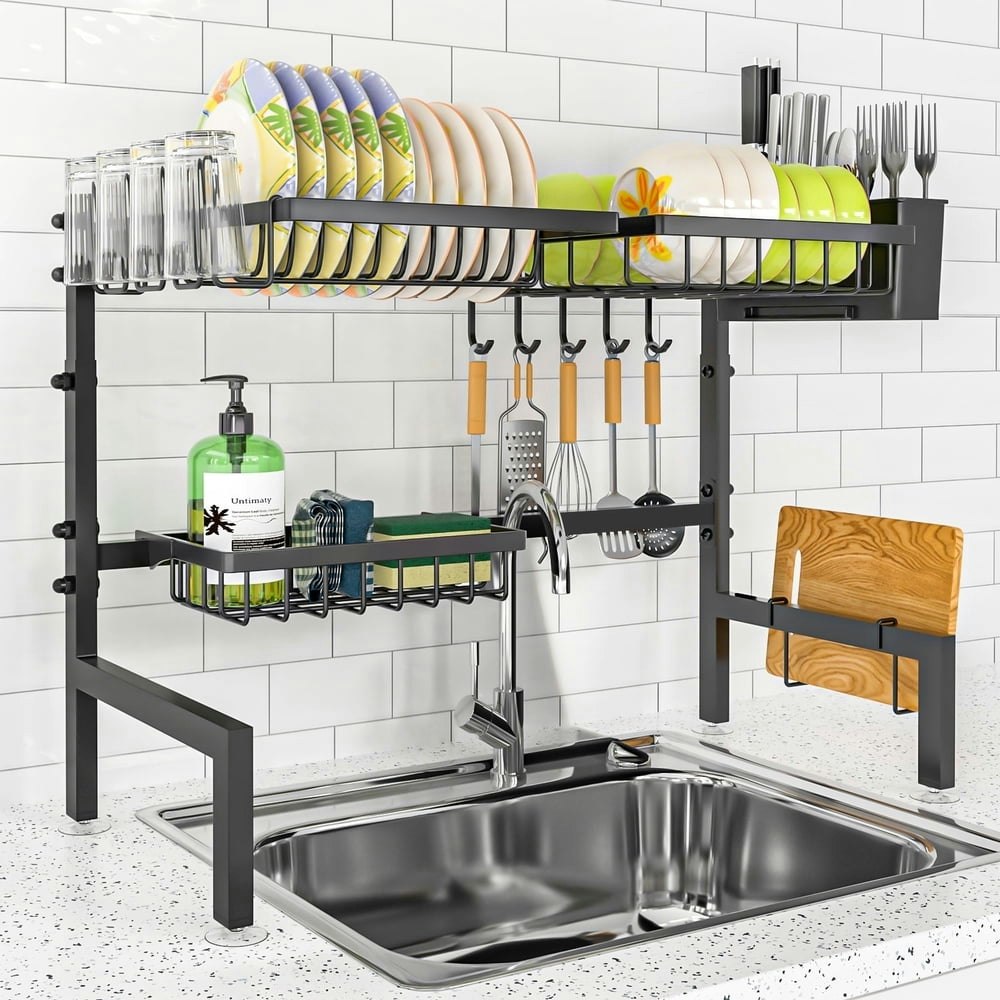 Expandable Over-The-Sink 2-Tier Stainless Steel Dish Drying Rack: $26.49 Expandable Over-The-Sink 2-Tier Stainless Steel Dish Drying Rack: $26.49
