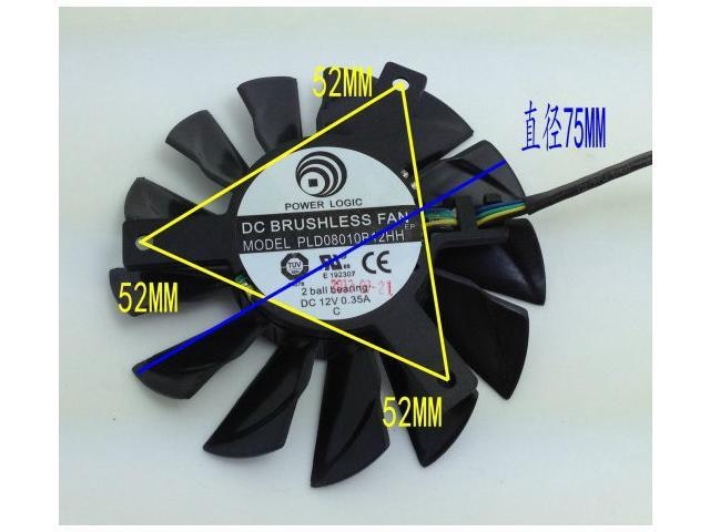 Power Logic PLD08010B12HH 12V Video Card Cooling Fan: $18.99