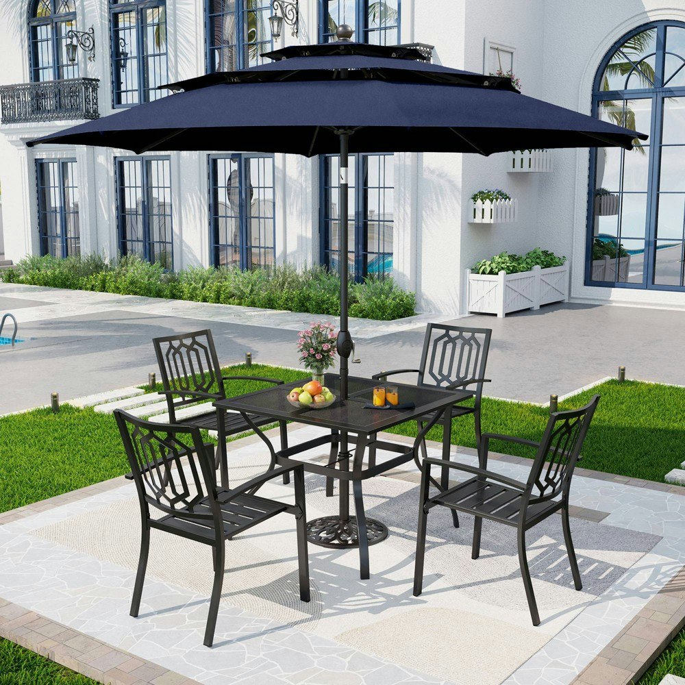 Captiva Designs 5-Piece Steel Outdoor Patio Dining Set: $369.99 Captiva Designs 5-Piece Steel Outdoor Patio Dining Set: $369.99