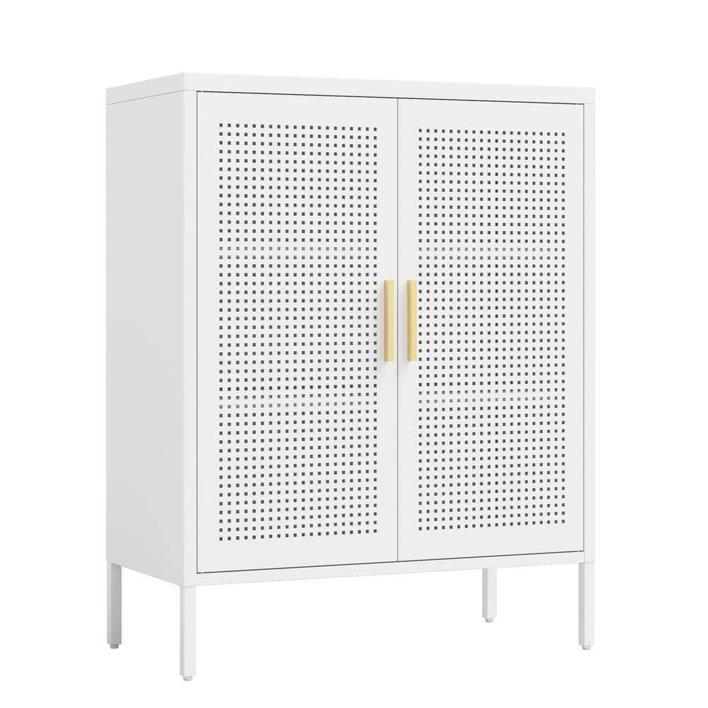 31.5" x 15.75" x 39.96" White Metal 2-Door Linen Cabinet: $243.61 31.5" x 15.75" x 39.96" White Metal 2-Door Linen Cabinet: $243.61