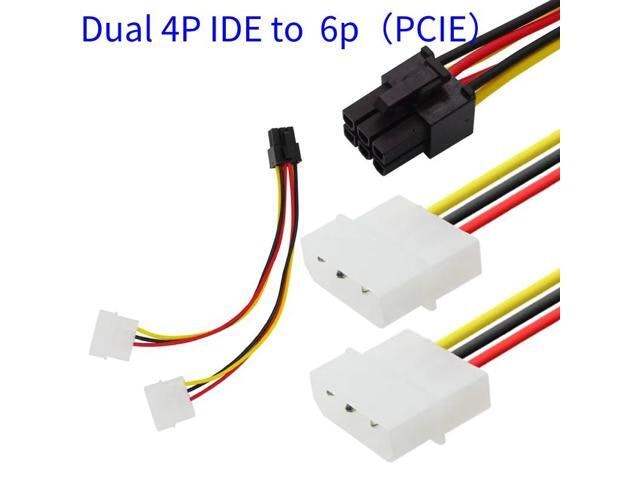 4-Pin Molex to 6-Pin PCI-E Power Adapter Cable: $12.36