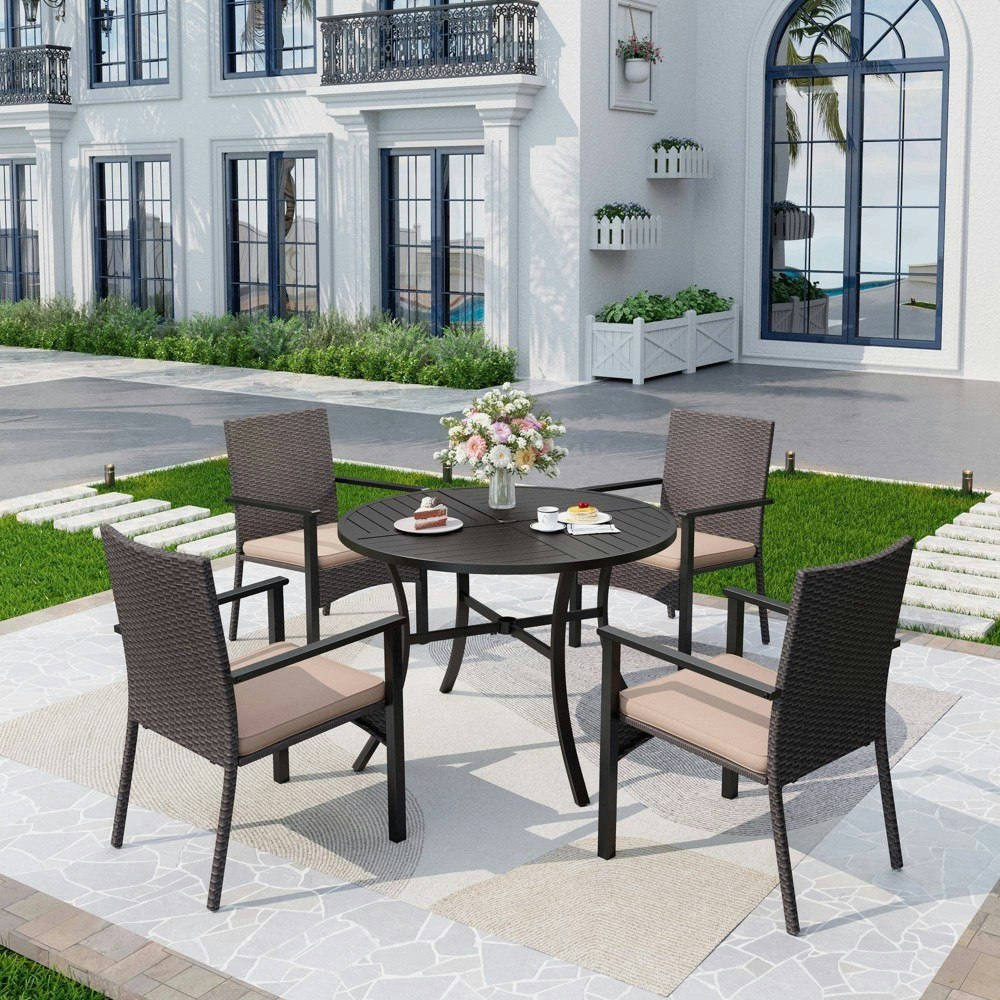 Captiva Designs 5-Piece Outdoor Wicker Dining Set: $445.99 Captiva Designs 5-Piece Outdoor Wicker Dining Set: $445.99