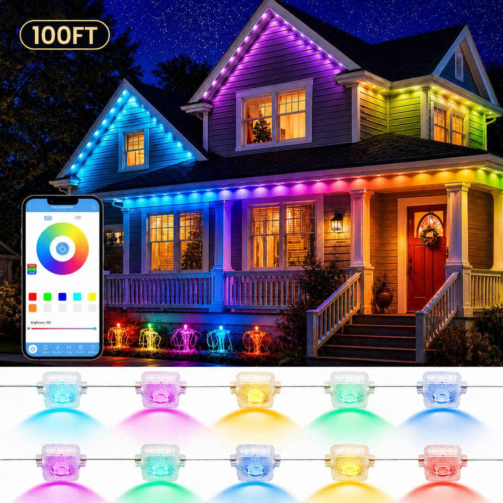 Ijil 100-foot RGBIC Outdoor LED String Lights: $53.99