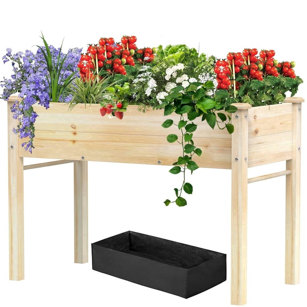 Yacona 48" x 24" x 31" Wooden Raised Garden Bed: $56.89