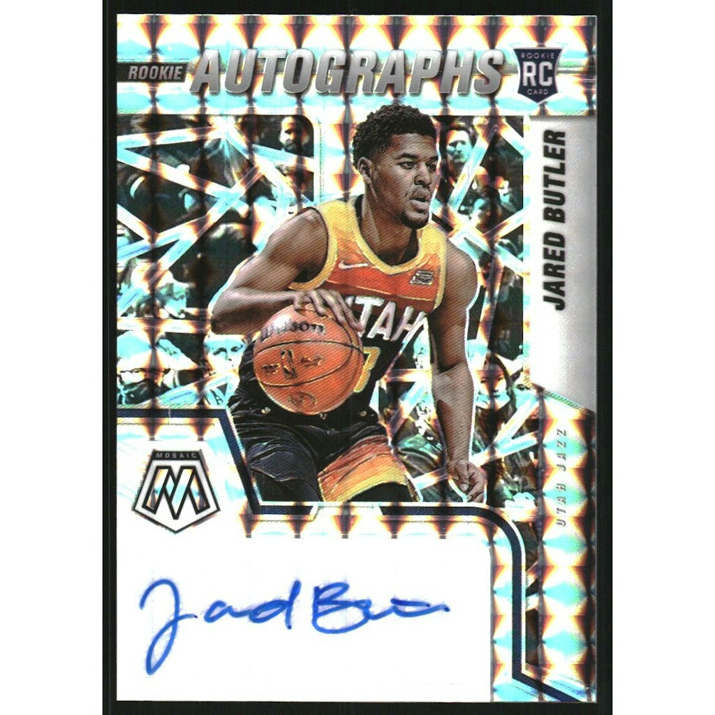 2021-22 Panini Mosaic Jared Butler Rookie Autograph Card: $10.80 2021-22 Panini Mosaic Jared Butler Rookie Autograph Card: $10.80