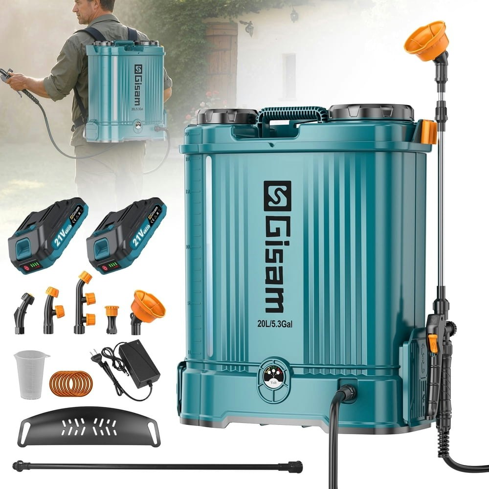 Gisam 5.3-Gallon 120-PSI Electric Backpack Sprayer: $62.99 Gisam 5.3-Gallon 120-PSI Electric Backpack Sprayer: $62.99