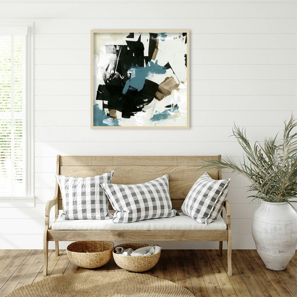 Amanti Art 33"x33" Scraped Teal I Wall Art Print: $295.99 Amanti Art 33"x33" Scraped Teal I Wall Art Print: $295.99