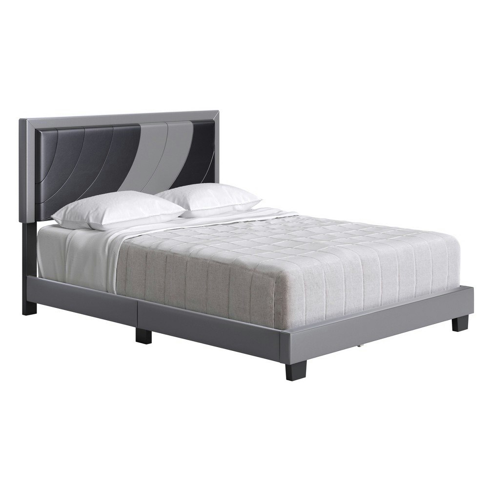 Queen Becca Two-Toned Upholstered Platform Bed: $560.99 Queen Becca Two-Toned Upholstered Platform Bed: $560.99