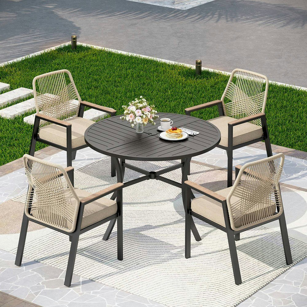 Captiva Designs 5-Piece Round Metal Patio Dining Set: $626.99 Captiva Designs 5-Piece Round Metal Patio Dining Set: $626.99