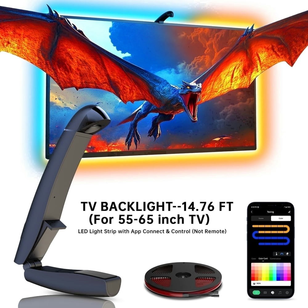 Froura 14.76-Foot RGB LED TV Backlight Strip: $21.74