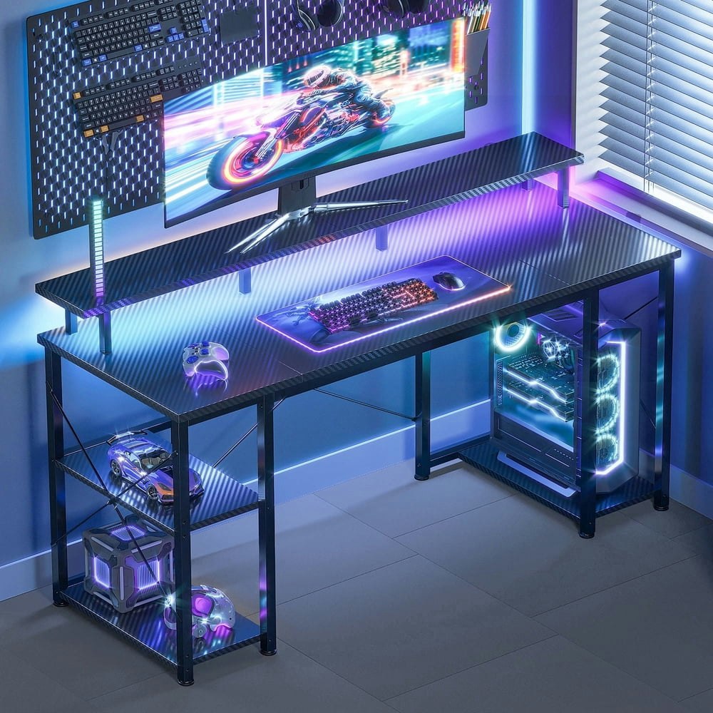 Casacomoda 48-Inch Gaming Desk with Monitor Stand and Storage Shelves: $59.99 Casacomoda 48-Inch Gaming Desk with Monitor Stand and Storage Shelves: $59.99