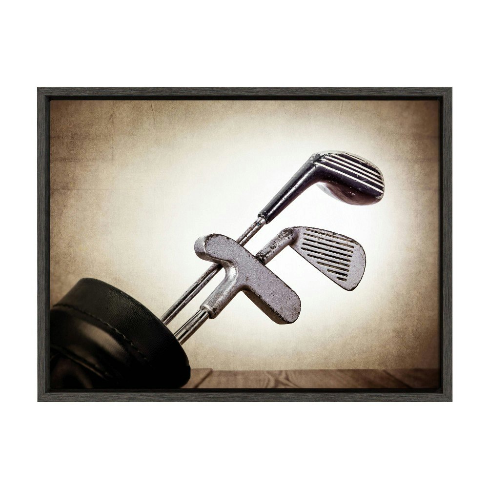 DesignOvation 18" x 24" Sylvie Golf Clubs Framed Canvas Art: $54.99 DesignOvation 18" x 24" Sylvie Golf Clubs Framed Canvas Art: $54.99