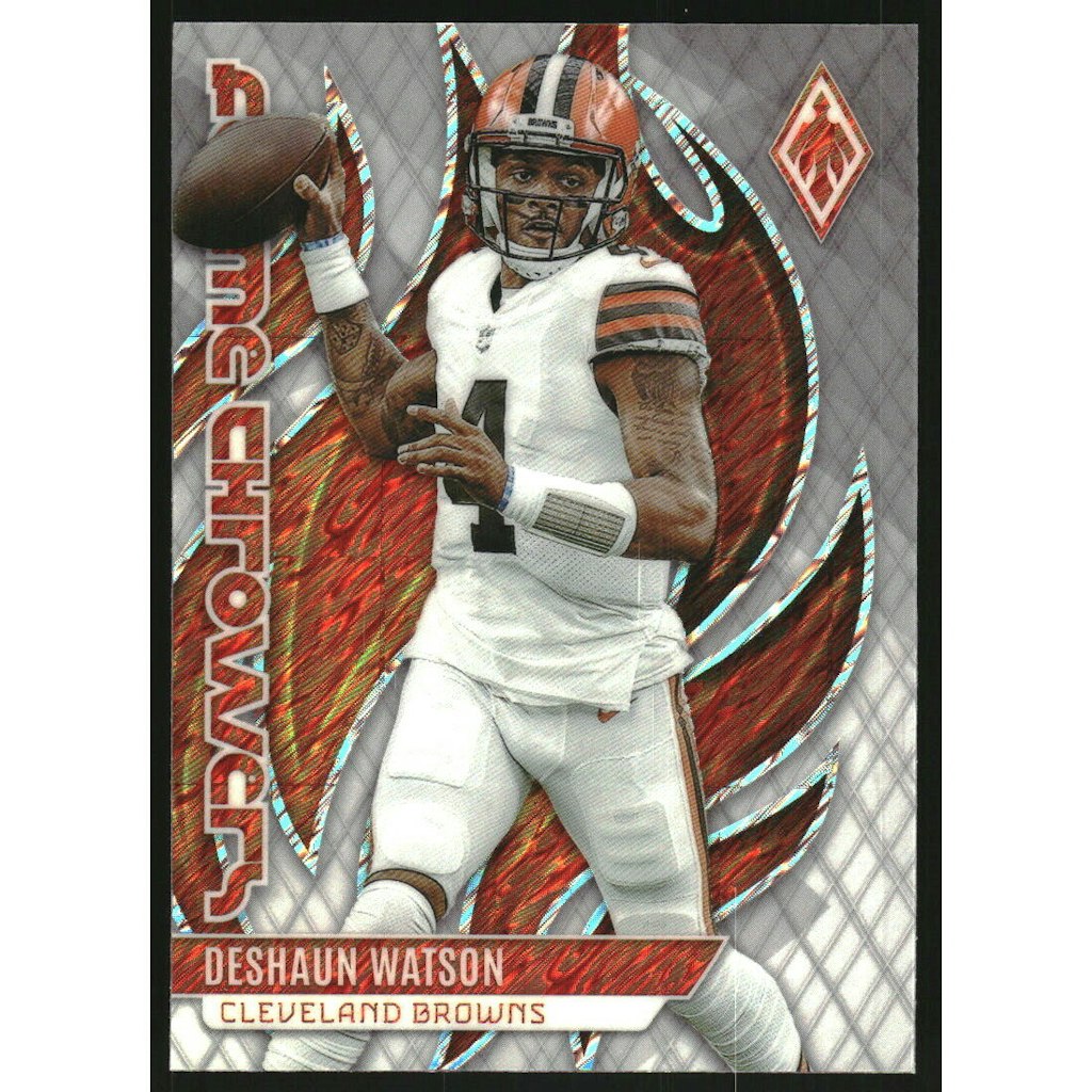 2023 Panini Phoenix Flame Throwers White Shimmer Deshaun Watson #19 Card: $22.50 2023 Panini Phoenix Flame Throwers White Shimmer Deshaun Watson #19 Card: $22.50