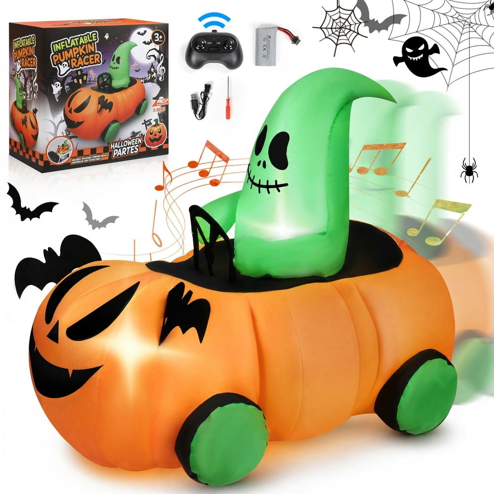 Firstness 2.6-Foot RC Halloween Inflatable Pumpkin Ghost Car: $45.89
