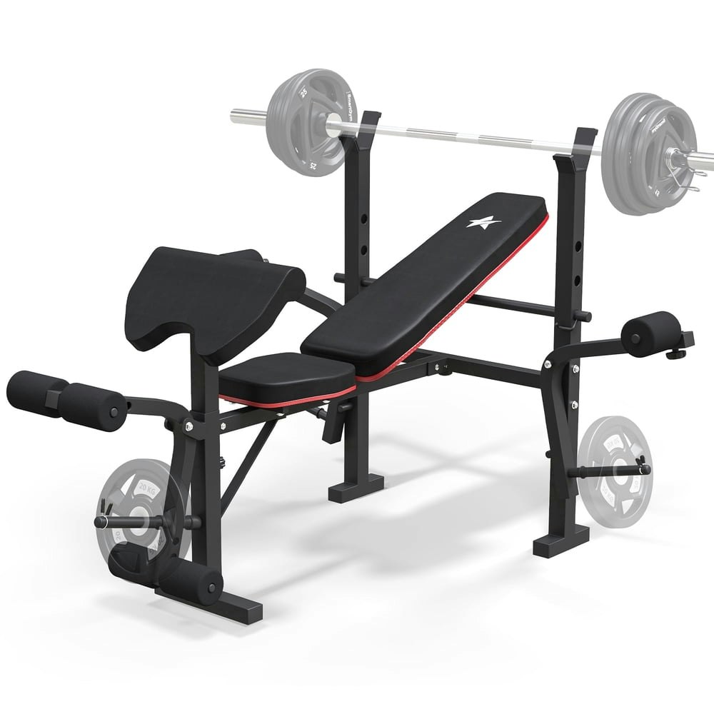 Fastes 7-in-1 Adjustable Weight Bench with Barbell Rack and Leg Developer: $139.99 Fastes 7-in-1 Adjustable Weight Bench with Barbell Rack and Leg Developer: $139.99