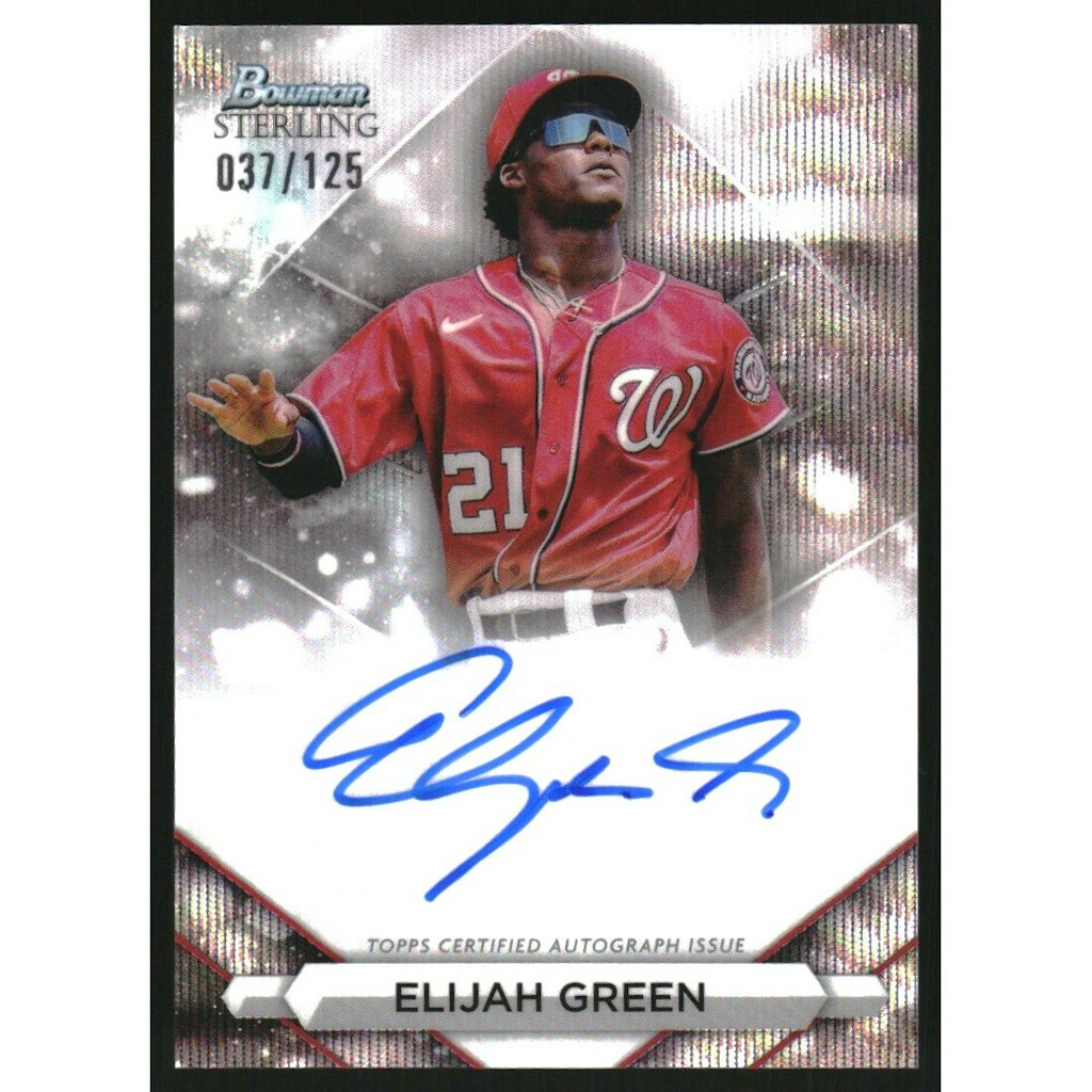 2023 Bowman Sterling Elijah Green Prospect Autograph Wave Refractor: $10.80 2023 Bowman Sterling Elijah Green Prospect Autograph Wave Refractor: $10.80