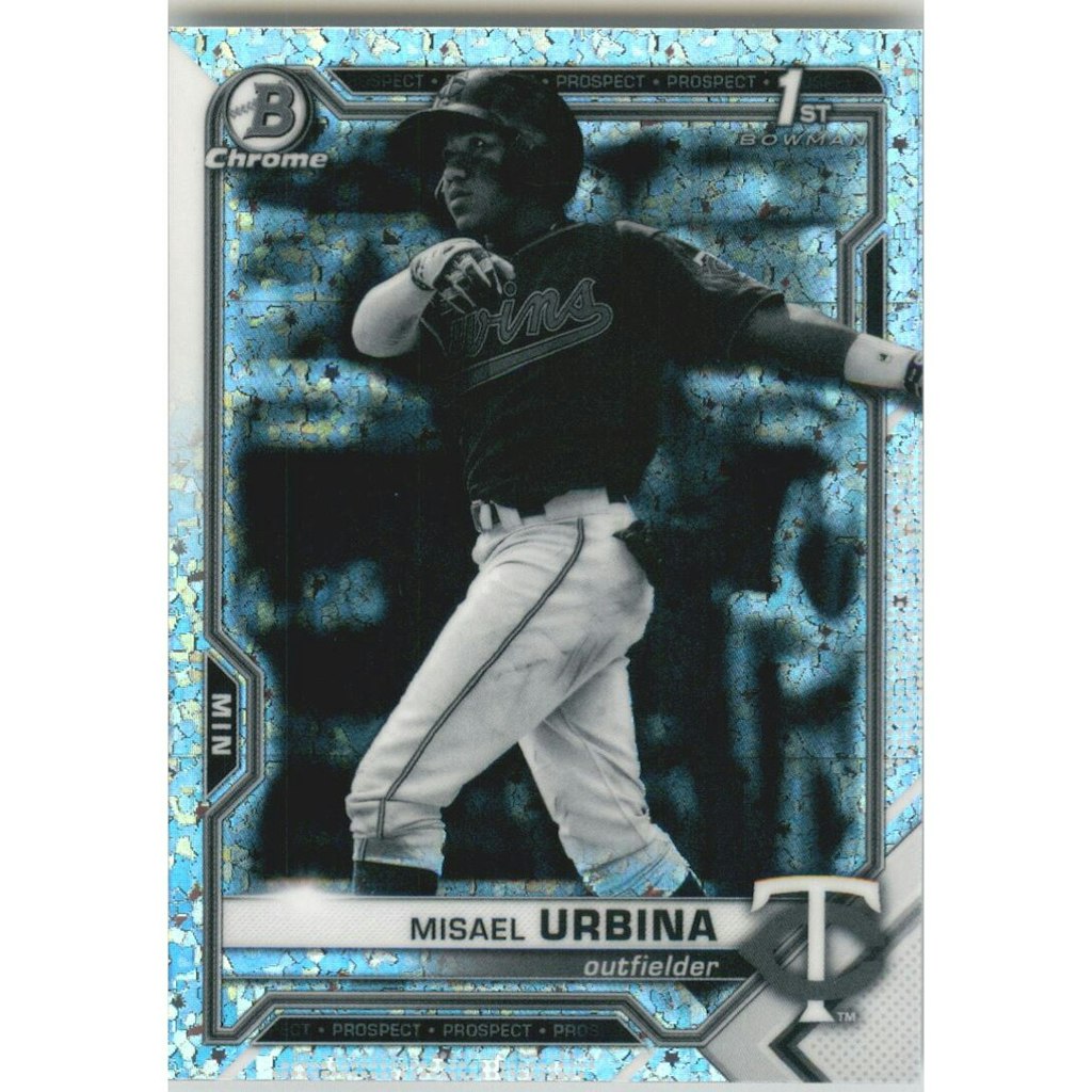 2021 Bowman Chrome Prospects Misael Urbina Black and White Mini-Diamond Refractor Card: $10.80 2021 Bowman Chrome Prospects Misael Urbina Black and White Mini-Diamond Refractor Card: $10.80