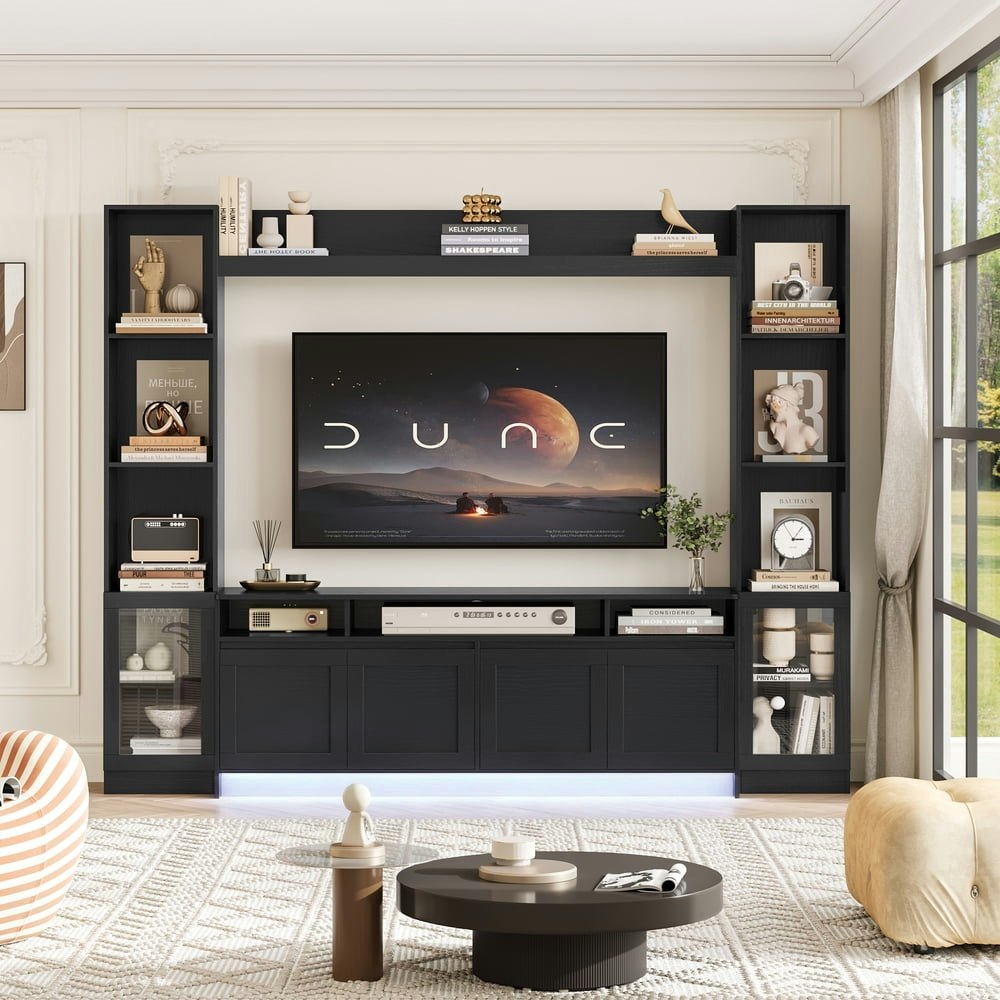 Hiphuta 79-Inch Wall Unit Entertainment Center: $239.98 Hiphuta 79-Inch Wall Unit Entertainment Center: $239.98