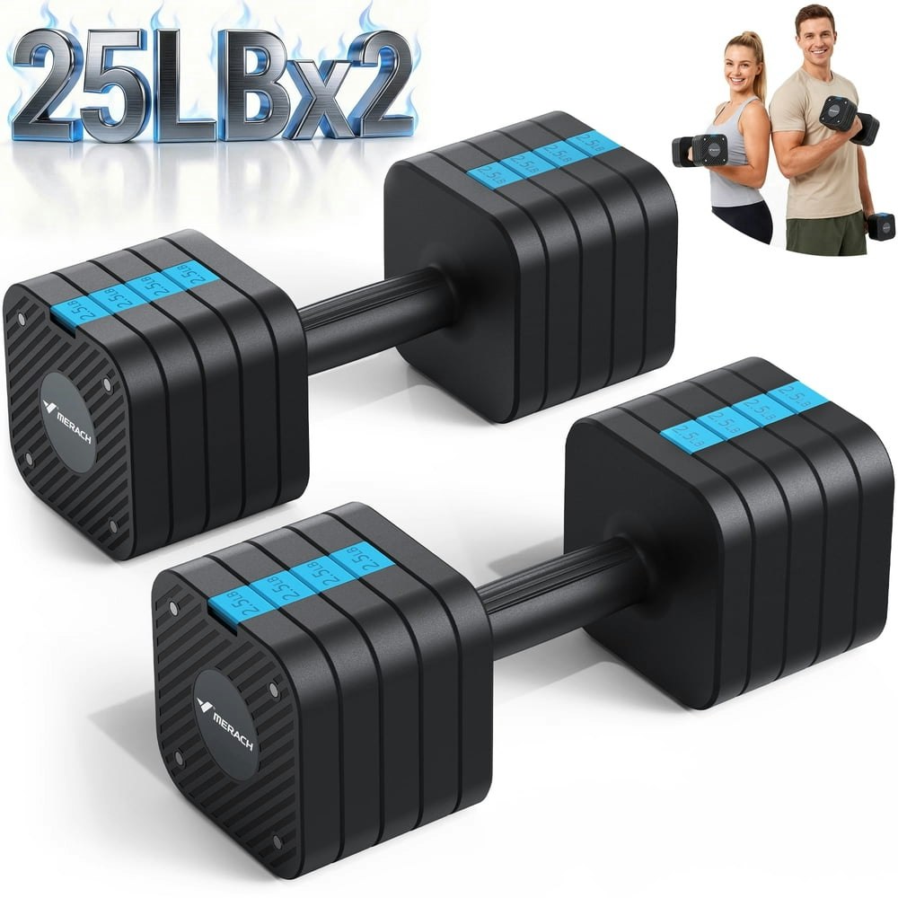 Merach 50-Pound Adjustable Dumbbell Set: $109.99 Merach 50-Pound Adjustable Dumbbell Set: $109.99