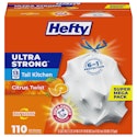 Hefty Ultra Strong Tall 13-Gallon Kitchen Trash Bags 110-Pack for $11 w/ Sub & Save + free shipping w/ Prime