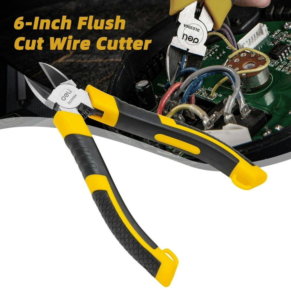 Deli 6-inch Heavy Duty Flush Cut Wire Pliers: $11.99 Deli 6-inch Heavy Duty Flush Cut Wire Pliers: $11.99