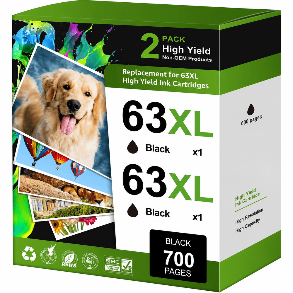 Halofox 63XL Black Ink Cartridges 2-Pack: $25.89