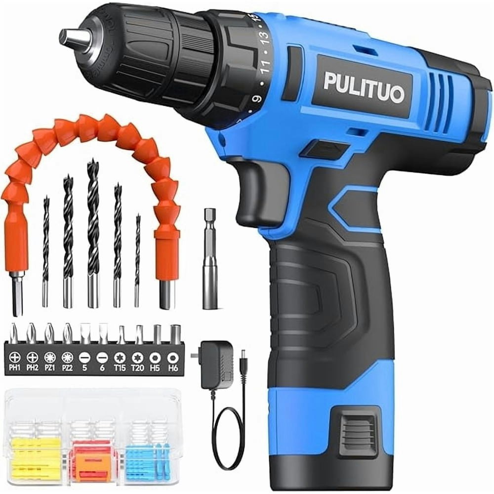 Pulituo 12V Cordless Power Drill Set: $21.59 Pulituo 12V Cordless Power Drill Set: $21.59