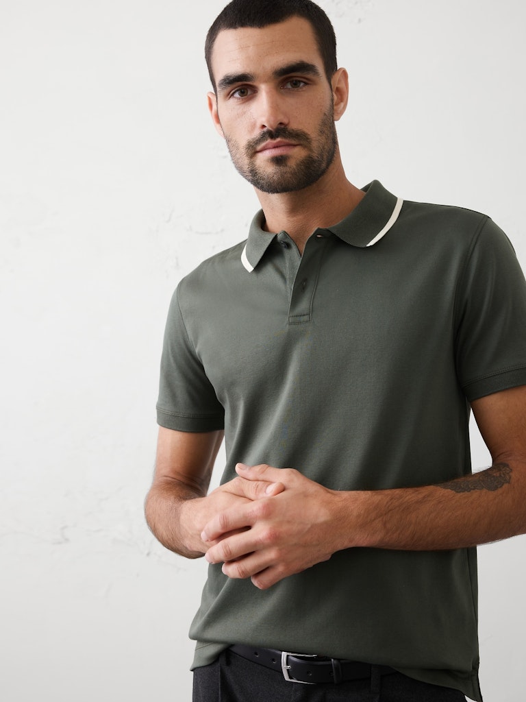 Slim-Fit Luxe Touch Tipped Polo: $26 Slim-Fit Luxe Touch Tipped Polo: $26