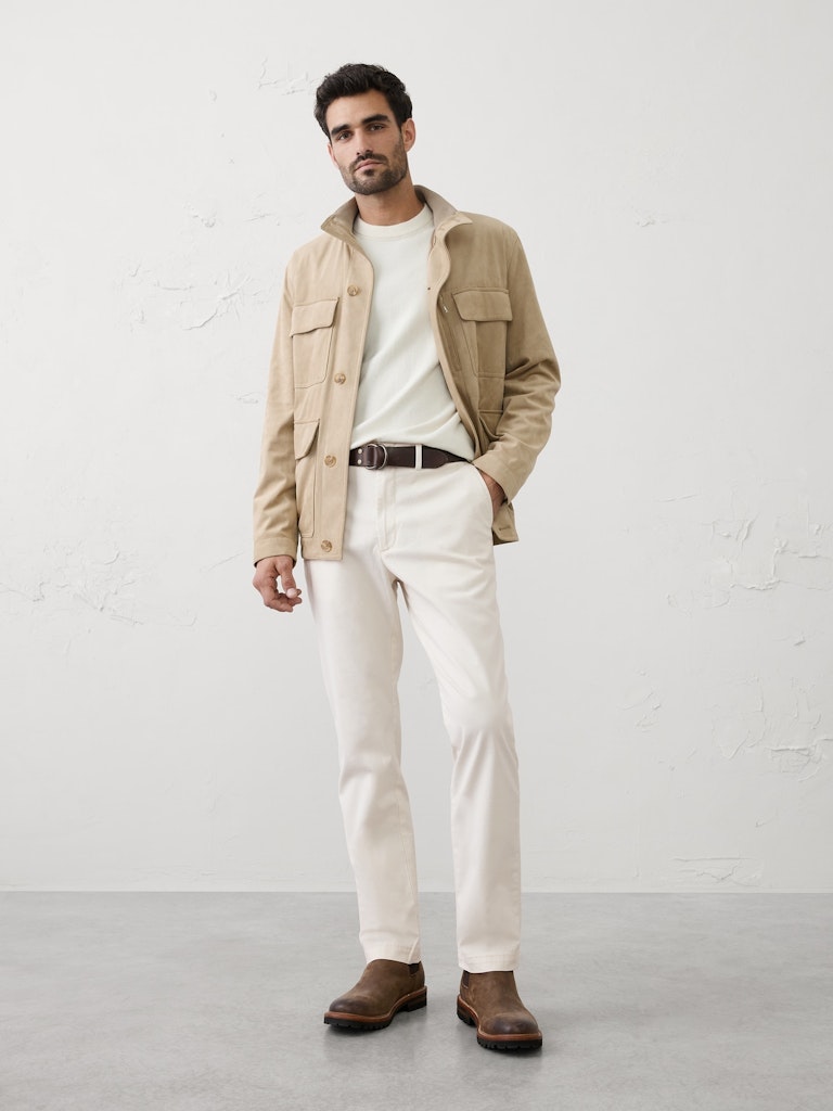 Slim-Straight Lived-In Chinos: $47.50