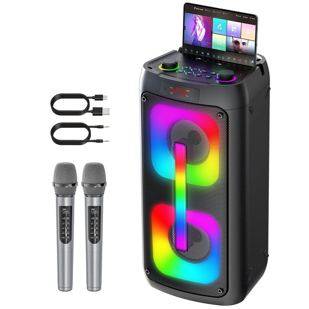 Gesnada Karaoke Machine with 2 Wireless Microphones: $85.49 Gesnada Karaoke Machine with 2 Wireless Microphones: $85.49