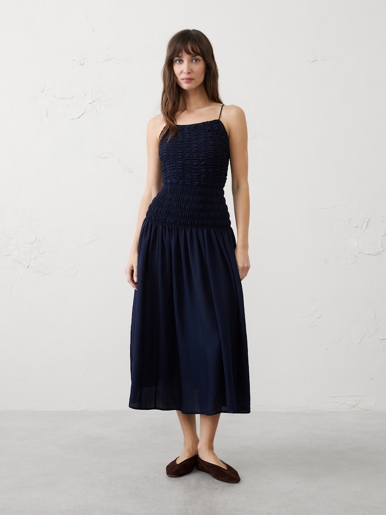 Smocked Strappy Maxi Dress: $70 Smocked Strappy Maxi Dress: $70