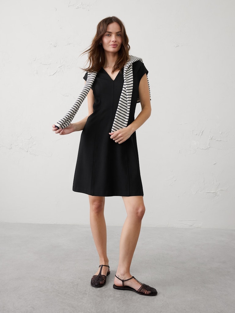 Ponte Seamed Hourglass Mini Dress: $65