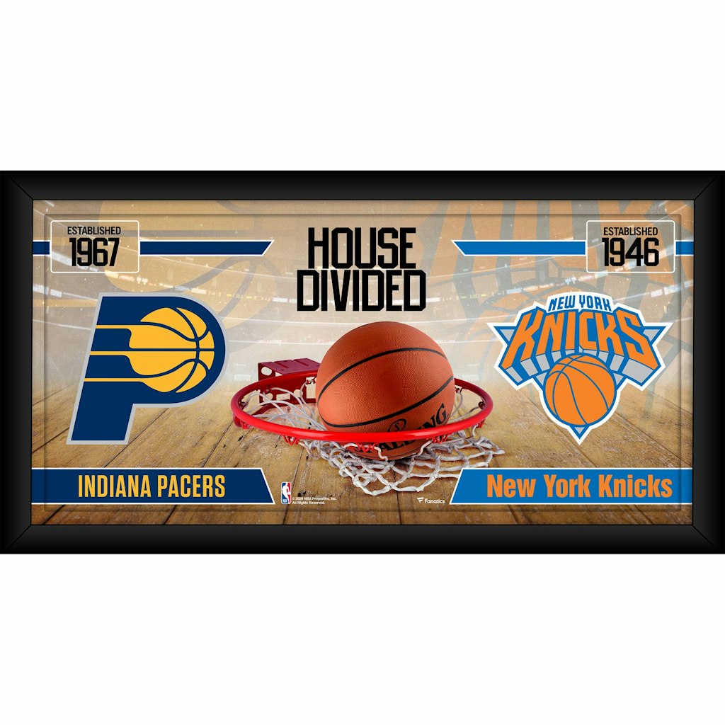 Indiana Pacers vs. New York Knicks 10" x 20" Framed House Divided Collage: $59.99 Indiana Pacers vs. New York Knicks 10" x 20" Framed House Divided Collage: $59.99