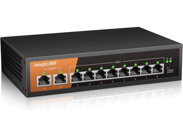 8-Port Gigabit PoE Switch with 2 Gigabit Uplink: $78.38