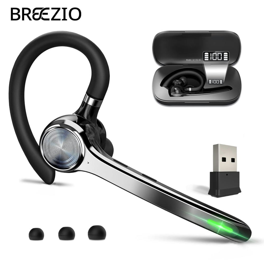 Wireless Bluetooth Earpiece with Charging Case: $26.89