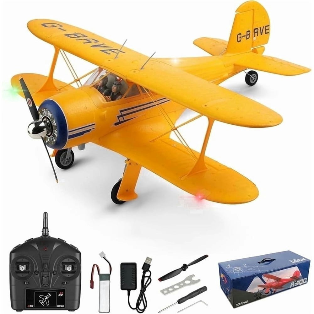 Bruce&Shark WLtoys A300 4-Channel Beechcraft D-17 RC Plane 2-Battery Pack: $109.99