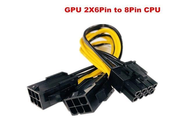 PCI-E 6-Pin Dual to 8-Pin GPU Power Adapter Cable: $14.89